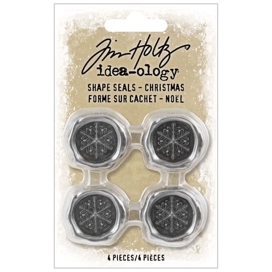 Idea-Ology Christmas Metal Shape Seals, 4ct.